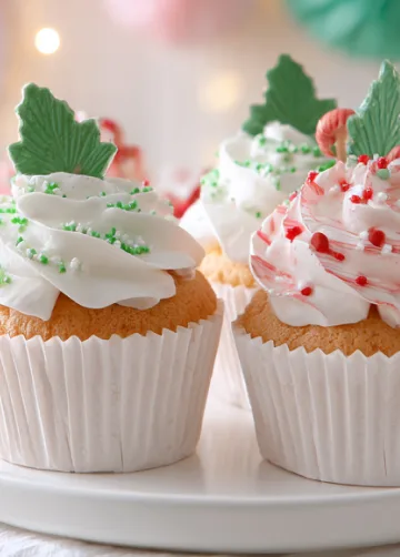 Winterwunder Weihnachts Cupcake ohne Zucker