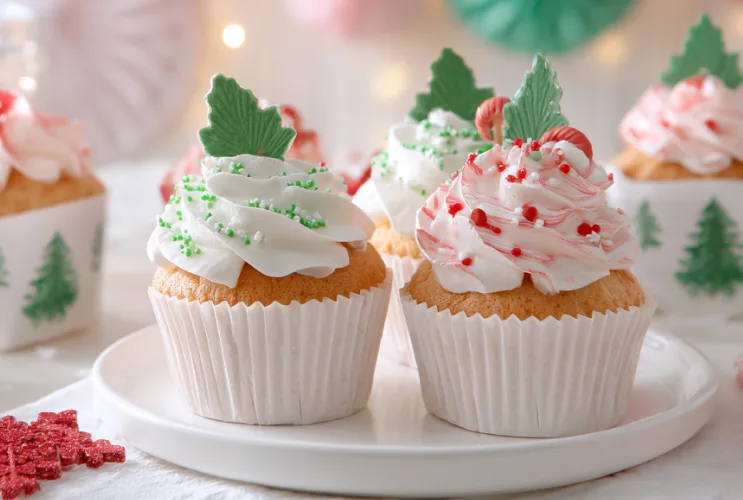 Winterwunder Weihnachts Cupcake ohne Zucker