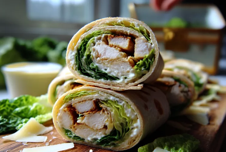 Hähnchen-Caesar-Wrap