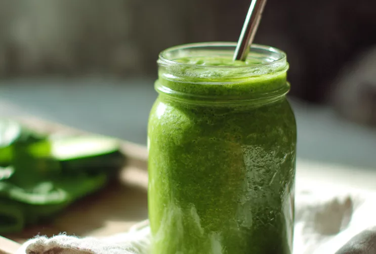 Stress-Weg-Spirulina-Smoothie